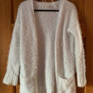 White cardigan